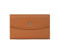 Hexagona - Compagnon de Voyage 2 Volets Stop RFID - éco-Responsable - Compatible Cartes de crédit, CNI, permis, Passeport, Carte Grise et chéquier - pour Femme - Collection Maya - Caramel