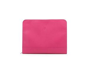 Hexagona - Conférencier - Compatible format A4 et téléphone portable - Pour Femme - Collection Confort Business - Fuchsia - En cuir