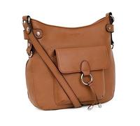 Hexagona Femme Paris Sac port travers pour Femme Collection CONFORT Tan en Cuir de vachette gr, Tan, L : 27 x l 7 h 24 cm EU