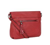 Hexagona Femme Paris Sac Porté Travers Pour Collection Sauvage Carmin En Cuir De Vachette, Rouge Foncé, L : 29 X 7 H 23 Cm