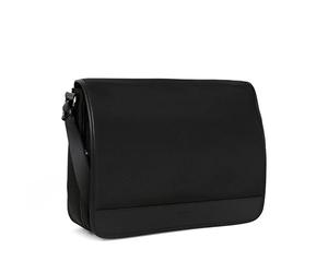 Hexagona - Gibecière - Compatible Ordinateur Portable 13'', Format A4 et téléphone Portable - pour Homme - Collection Worker - Noir