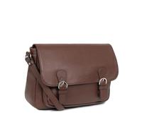Hexagona - Gibecière - Compatible téléphone Portable - pour Femme - Collection Confort - Chocolat - en Cuir