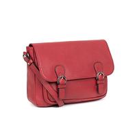 Hexagona - Gibecière - Compatible téléphone Portable - pour Femme - Collection Confort - Rouge foncé - en Cuir