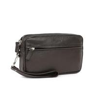 Hexagona - Pochette dragonne - pour Homme - Collection Confort - Marron foncé - en Cuir
