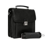 Hexagona - Baisenville - Compatible téléphone Portable - pour Homme - Collection Confort - Noir - en Cuir