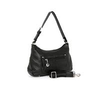 Hexagona Paris - Besace - pour Femme - Collection CONFORT - Noir - en Cuir de vachette grainé - Porté Epaule - Serviette - Sacoche - Sac bandouliere - Sac messager