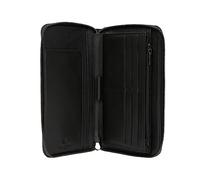 Hexagona Paris - Compagnon de Voyage - pour Homme - Collection Sensation - Noir - en Cuir de Vachette Souple - Portefeuille 3 en 1 - Porte Feuille - Compatible Carte de Crédit