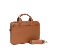 Hexagona Paris - Porte-documents - pour Femme - Collection CONFORT BUSINESS - Tan - en Cuir de vachette grainé - 2 poignées non réglables - Serviette - Sacoche