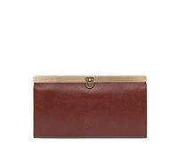 Hexagona Paris - Portefeuille Long - pour Femme - Collection Bastille - Marron - en Cuir de Vachette végétal Collet - Porté sans - Porte-Documents - Porte Papier