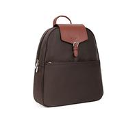 Hexagona Paris - Sac à dos - pour Femme - Collection POP - Marron foncé - en Nylon - 2 bretelles réglables et 1 poignée non réglable - Sac a dos sac a main - sac a dos bandouliere