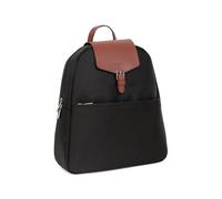 Hexagona Paris - Sac à Dos - pour Femme - Collection Pop - Noir/Marron - en Nylon - 2 Bretelles réglables et 1 poignée Non réglable - Sac a Dos Sac a Main - Sac a Dos bandouliere Taille Unique