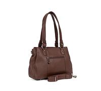 Hexagona Paris - Sac porté épaule 2 anses - pour Femme - Collection CONFORT - Chocolat - en Cuir de vachette grainé - Porté Epaule - Sac a main femme - Sac bandoulière - Petit Sac