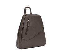 Hexagona Paris - Sac transformable - pour Femme - Collection CONFORT - Taupe - en Cuir de vachette grainé - Porté Transform - Sac a main femme - Sac bandoulière - Petit Sac - Sac à main bandoulière