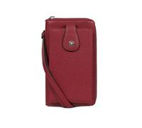 Hexagona - Pochette téléphone avec portefeuille Stop RFID - Compatible téléphone portable, cartes de crédit, CNI, permis de conduire, passeport et carte grise - Pour Femme - Collection Ava - Carmin