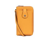Hexagona - Pochette téléphone avec portefeuille Stop RFID - Compatible téléphone portable, cartes de crédit, CNI, permis de conduire, passeport et carte grise - Pour Femme - Collection Ava - Moutarde