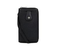 Hexagona - Pochette téléphone avec portefeuille Stop RFID - Compatible téléphone portable, cartes de crédit, CNI, permis de conduire, passeport et carte grise - Pour Femme - Collection Ava - Noir