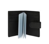 Hexagona - Porte-Cartes 1 volet - Compatible Cartes de crédit - pour Femme - Collection Confort - Noir - en Cuir