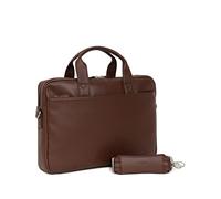 Hexagona - Porte-Documents - Compatible Format A4 et téléphone Portable - pour Femme - Collection Confort Business - Chocolat - en Cuir