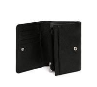 Hexagona - Portefeuille 1 volet - Compatible Cartes de crédit, CNI et permis de Conduire - pour Femme - Collection Confort - Noir - en Cuir