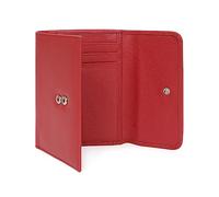 Hexagona - Portefeuille 1 volet - Cuir - Compatible Cartes de crédit, CNI, permis de Conduire et Carte Grise - pour Femme - Collection Confort - Rouge foncé