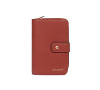 Hexagona - Portefeuille 1 volet Stop RFID - Compatible Cartes de crédit, CNI et permis de Conduire - pour Femme - Collection Merline - Brique