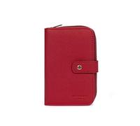 Hexagona - Portefeuille 1 volet Stop RFID - Compatible Cartes de crédit, CNI et permis de Conduire - pour Femme - Collection Lys - Rouge