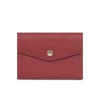 Hexagona - Portefeuille 1 volet Stop RFID - Compatible Cartes de crédit, CNI et permis de Conduire - pour Femme - Collection Luna - Carmin