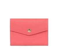 Hexagona - Portefeuille 1 volet Stop RFID - Compatible Cartes de crédit, CNI et permis de Conduire - pour Femme - Collection Luna - Corail