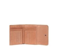 Hexagona - Portefeuille 1 volet Stop RFID - Cuir - Compatible Cartes de crédit, CNI, permis de Conduire, Passeport et Carte Grise - pour Femme - Collection Sauvage - Pêche