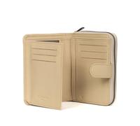 Hexagona - Portefeuille 2 Volets Stop RFID - Compatible Cartes de crédit, CNI et permis de Conduire - pour Femme - Collection Sauvage - Sable - en Cuir