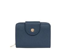 Hexagona - Portefeuille 2 Volets Stop RFID - Compatible Cartes de crédit, CNI et permis de Conduire - pour Femme - Collection Abi - Marine