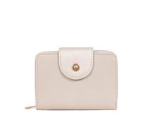 Hexagona - Portefeuille 2 Volets Stop RFID - Compatible Cartes de crédit, CNI et permis de Conduire - pour Femme - Collection Abi - Gris Clair/Doré