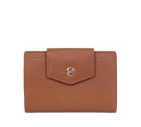 Hexagona - Portefeuille 2 Volets Stop RFID - Compatible Cartes de crédit, CNI et permis de Conduire - pour Femme - Collection Luna - Caramel