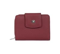 Hexagona - Portefeuille 2 Volets Stop RFID - Matière éco-Responsable - Compatible Cartes de crédit, CNI et permis de Conduire - pour Femme - Collection Maya - Carmin