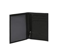 Hexagona - Portefeuille européen 1 volet - Compatible Cartes de crédit, CNI et permis de Conduire - pour Homme - Collection Confort - Noir - en Cuir