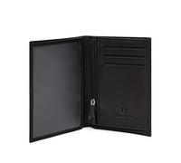 Hexagona - Portefeuille européen 1 volet - Compatible Cartes de crédit, CNI et permis de Conduire - pour Homme - Collection Soft - Noir - en Cuir