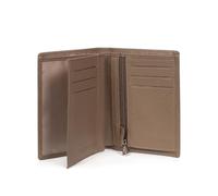 Hexagona - Portefeuille européen 2 Volets - Compatible Cartes de crédit, CNI et permis de Conduire - pour Femme - Collection Confort - Écorce - en Cuir