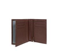 Hexagona - Portefeuille européen 2 Volets - Compatible Cartes de crédit, CNI et permis de Conduire - pour Homme - Collection Confort - Chocolat - en Cuir