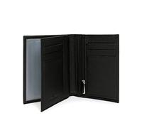 Hexagona - Portefeuille européen 2 Volets - Compatible Cartes de crédit, CNI et permis de Conduire - pour Homme - Collection Confort - Noir - en Cuir