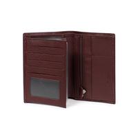 Hexagona - Portefeuille européen 2 Volets - Compatible Cartes de crédit, CNI, permis de Conduire, Passeport et Carte Grise - pour Femme - Collection Confort - Prune - en Cuir
