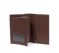 Hexagona - Portefeuille européen 2 Volets - Compatible Cartes de crédit, CNI, permis de Conduire, Passeport et Carte Grise - pour Femme - Collection Confort - Chocolat - en Cuir