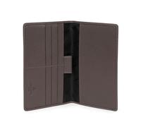 Hexagona - Portefeuille européen 2 Volets - Cuir - Compatible Cartes de crédit, CNI et permis de Conduire - pour Homme - Collection Soft - Marron