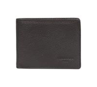 Hexagona - Portefeuille Italien 1 volet Stop RFID - Compatible Cartes de crédit, CNI et permis de Conduire - pour Homme - Collection Confort - Marron foncé