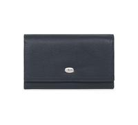 Hexagona - Portefeuille long 1 volet Stop RFID en cuir - Compatible cartes de crédit, CNI et permis de conduire - Pour Femme - Collection Mirabelle - Bleu pétrole