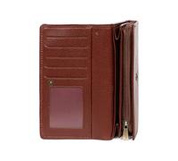 Hexagona - Portefeuille Long 1 volet Stop RFID - en Cuir - Compatible Cartes de crédit, CNI, permis de Conduire et Carte Grise - pour Femme - Collection Bastille - Marron