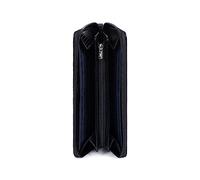 Hexagona - Portefeuille Long - Compatible Cartes de crédit, CNI, permis de Conduire, Passeport et Carte Grise - pour Femme - Collection Exotica - Noir