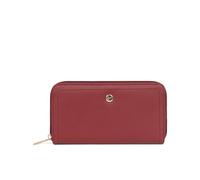 Hexagona - Portefeuille Long Stop RFID - Compatible Cartes de crédit, CNI, permis de Conduire, Passeport et Carte Grise - pour Femme - Collection Luna - Carmin