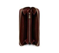 Hexagona - Portefeuille Long Stop RFID - Cuir - Compatible Cartes de crédit, CNI, permis de Conduire, Passeport et Carte Grise - pour Femme - Collection Bastille - Marron