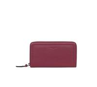 Hexagona - Portefeuille Long Stop RFID - Cuir - Compatible Cartes de crédit, CNI, permis de Conduire, Passeport et Carte Grise - pour Femme - Collection Sauvage - Bordeaux