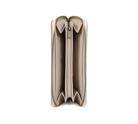 Hexagona - Portefeuille long Stop RFID - En Cuir - Compatible cartes de crédit, CNI, permis de conduire, passeport et carte grise - Pour Femme - Collection Parisienne - Ivoire/Sable